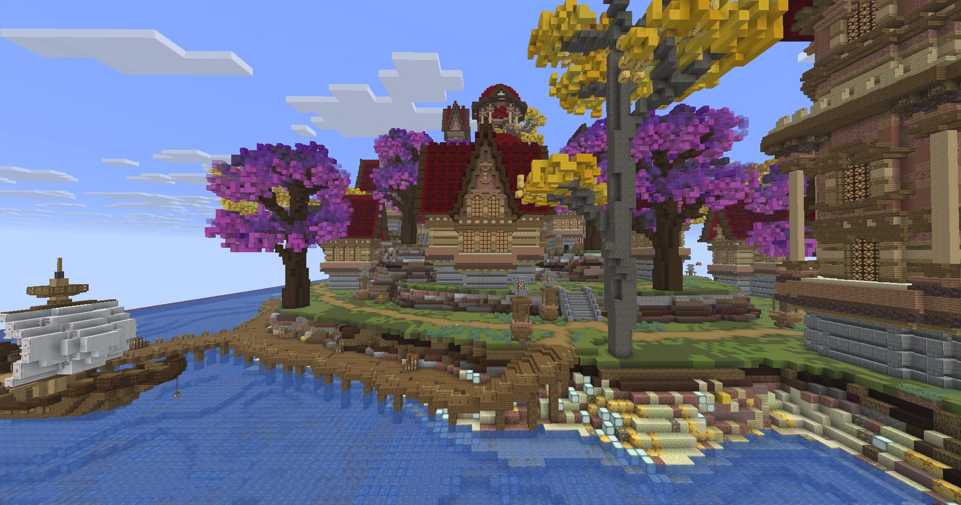 The MCWars Grand Lobby beside the water