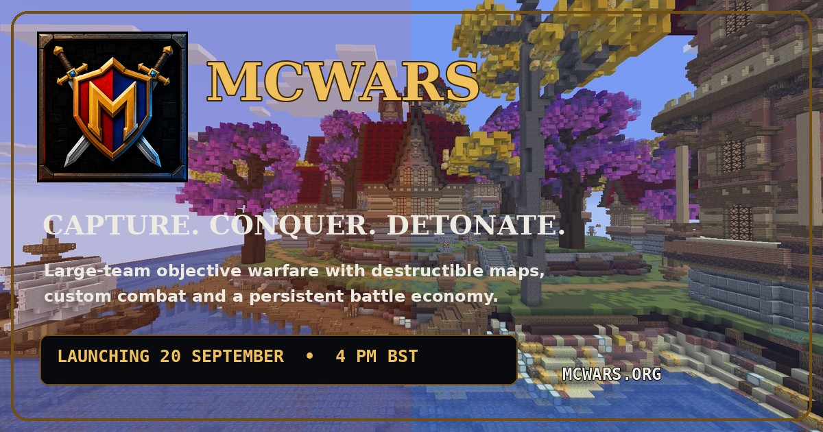 MCWars – Warfront & Ranked Duels | Java and Bedrock Minecraft Server